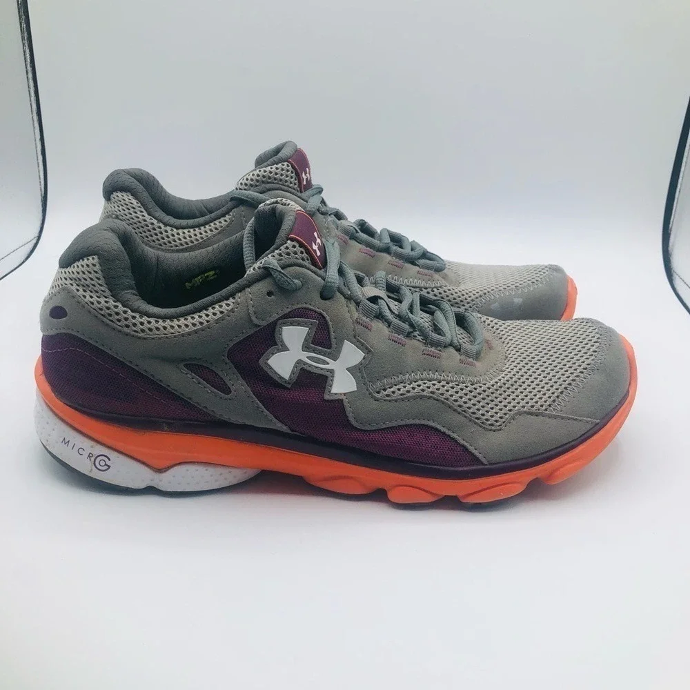 Under armor running shoes gray‎ and Orange 9.5